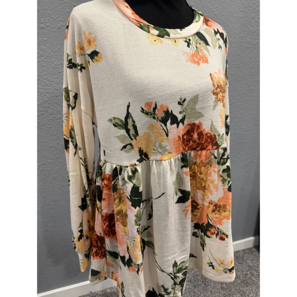White Birch Women's Floral Peplum Top | Sz Small | NWOT - Picture 6 of 12